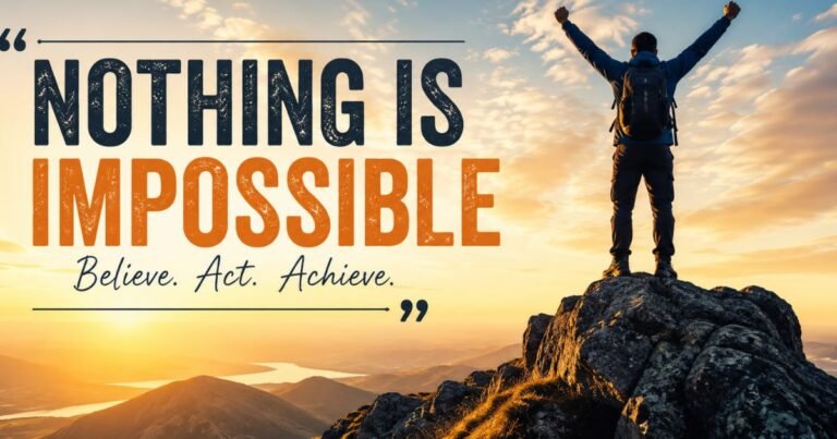 Nothing Is Impossible Quotes For Life
