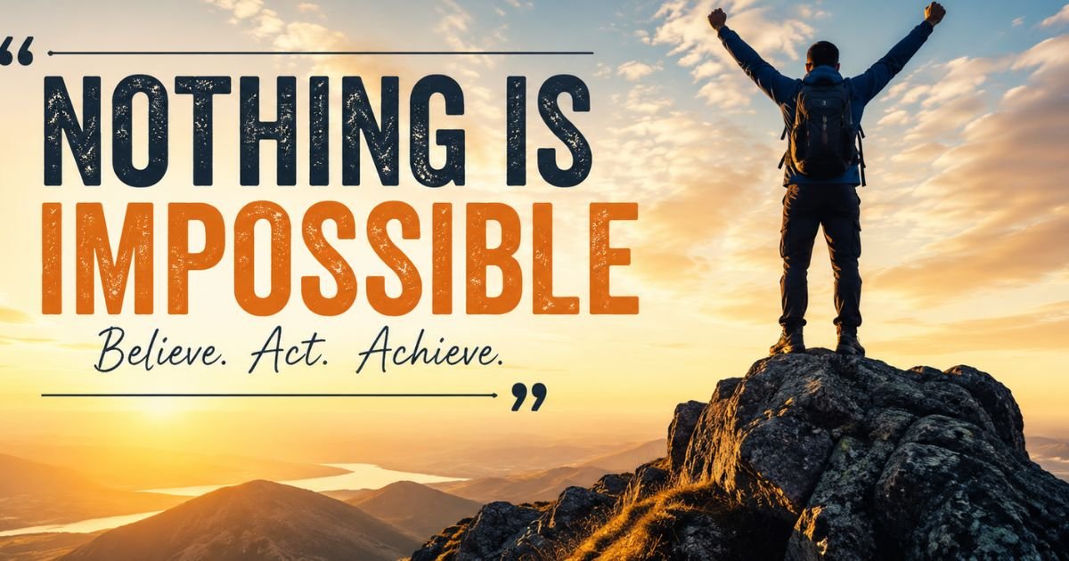 Nothing Is Impossible Quotes For Life
