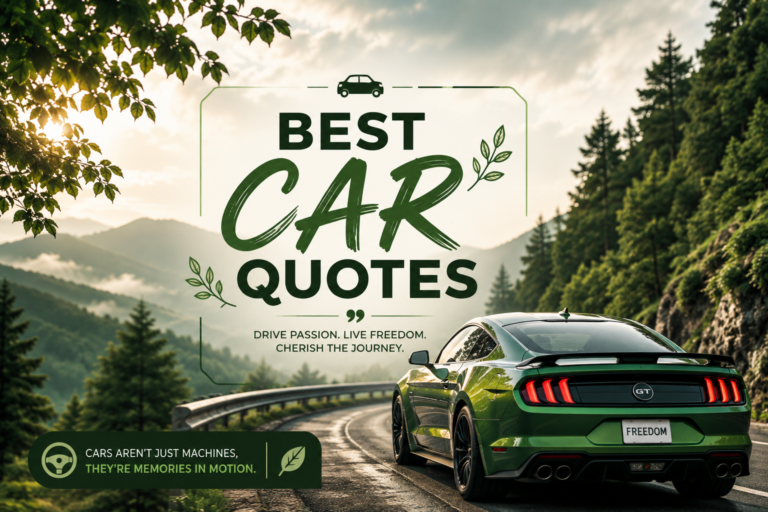 Best Car Quotes For Drivers, Dream Cars, Road Trips & Success 